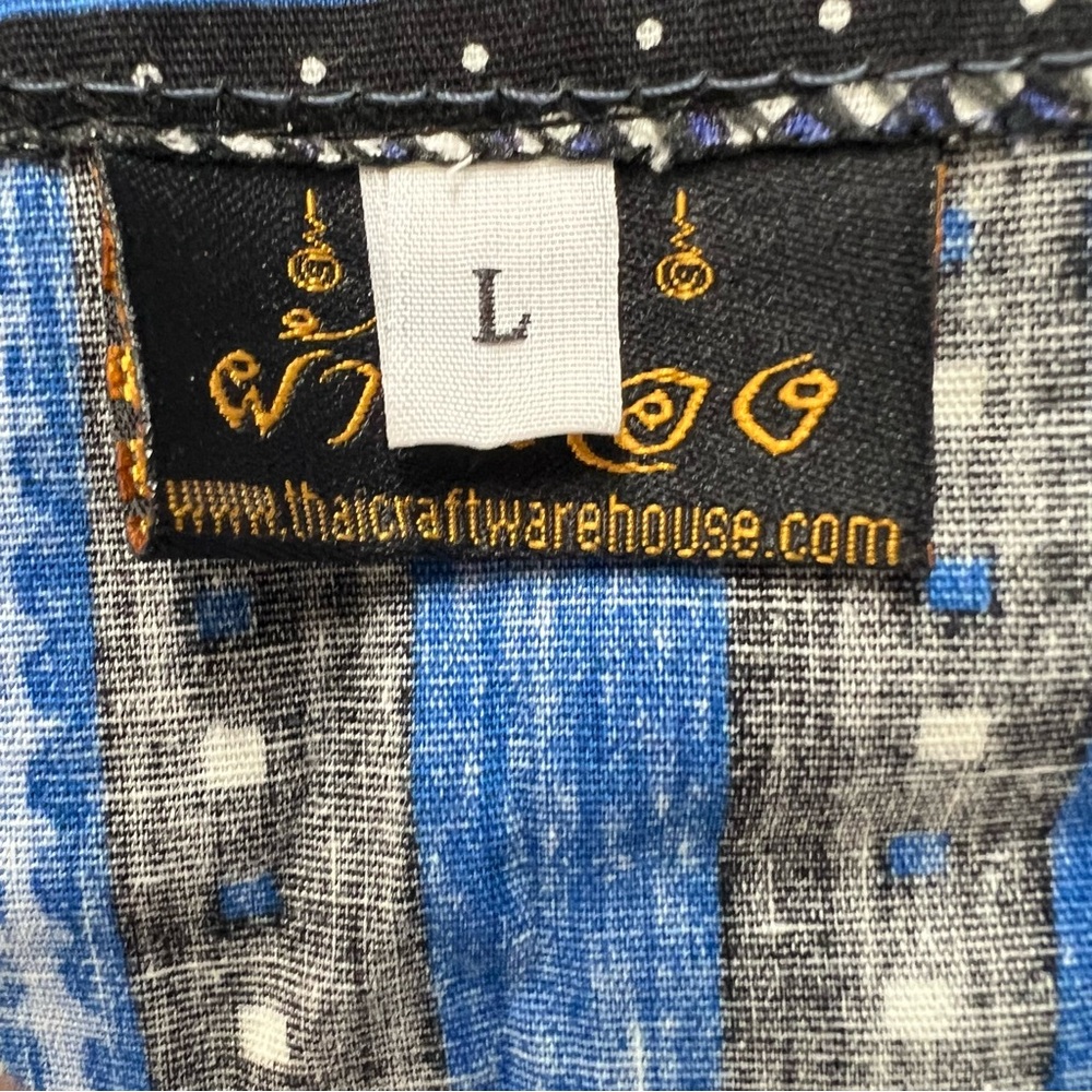 Dashiki Unisex Black and Blue Thai Warehouse Shirt size L - Picture 2 of 5
